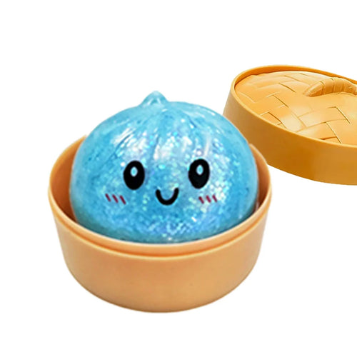 Glitter Dumpling Squishy – Soft Sensory Fidget Toy