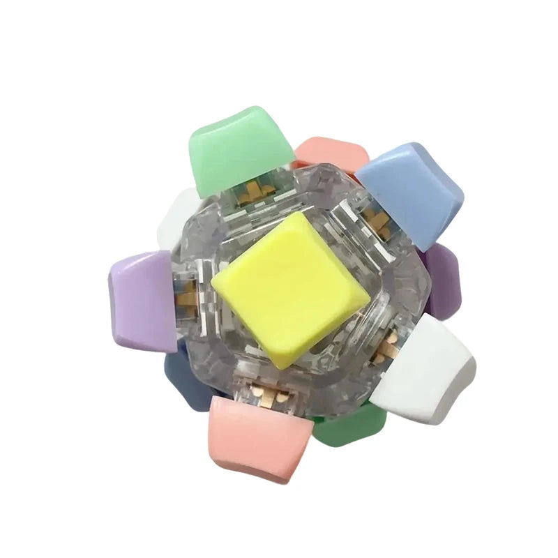 12 Sided Keyboard Clicker Fidget Toy | Sensory Keychain