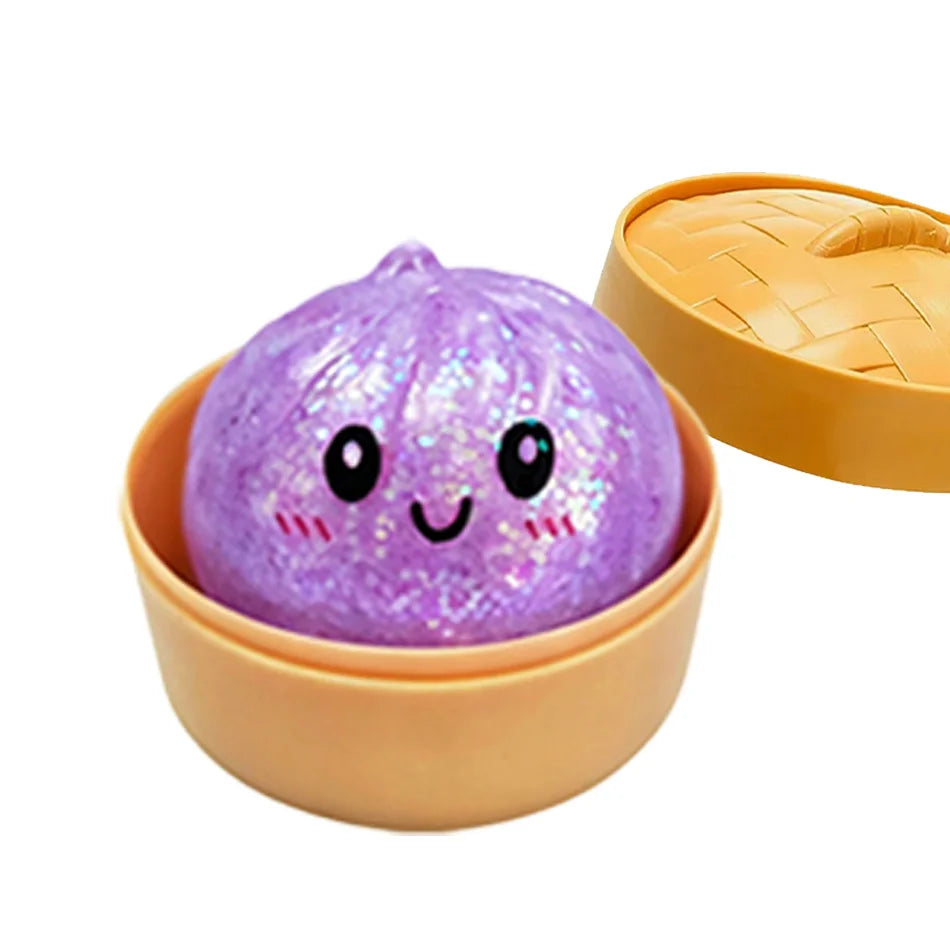 Glitter Dumpling Squishy – Soft Sensory Fidget Toy