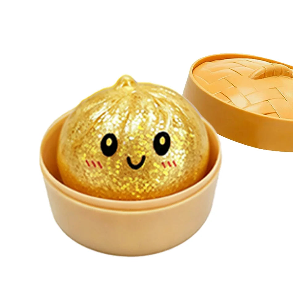 Glitter Dumpling Squishy – Soft Sensory Fidget Toy