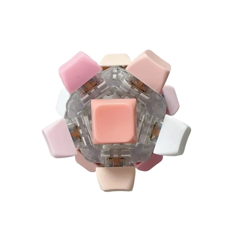 12 Sided Keyboard Clicker Fidget Toy | Sensory Keychain