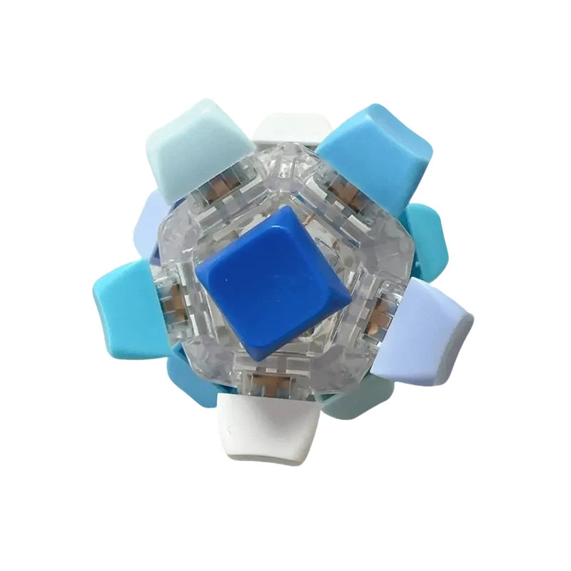 12 Sided Keyboard Clicker Fidget Toy | Sensory Keychain