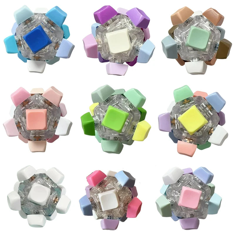 12 Sided Keyboard Clicker Fidget Toy | Sensory Keychain