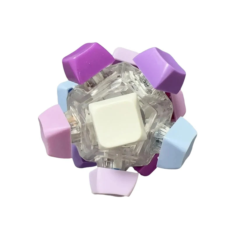 12 Sided Keyboard Clicker Fidget Toy | Sensory Keychain