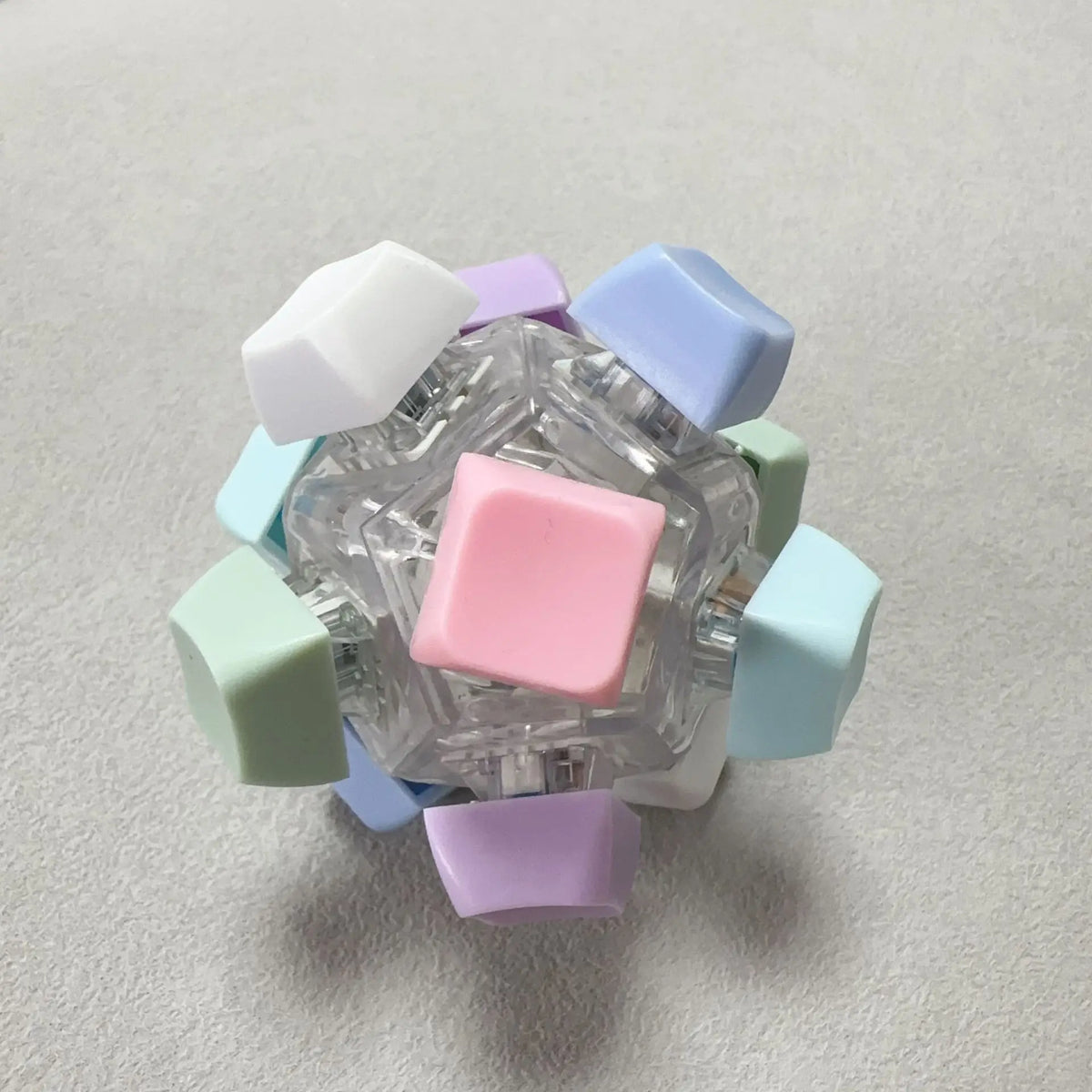 12 Sided Keyboard Clicker Fidget Toy | Sensory Keychain